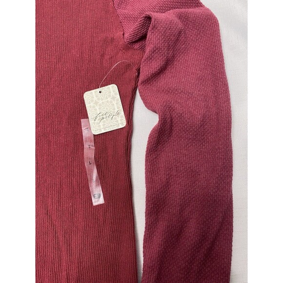NWT FREE PEOPLE - We The Free - Freya Long Sleeve Mock Neck Thermal Top - Picture 8 of 13